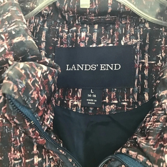 Land’s End Women’s Premium Down Puffer Vest Waterproof Multicolor Size L (14-16) - Picture 5 of 7